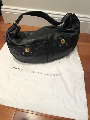 New Beautiful Black Marc By Marc Jacobs Leather Hobo Handbag • $550