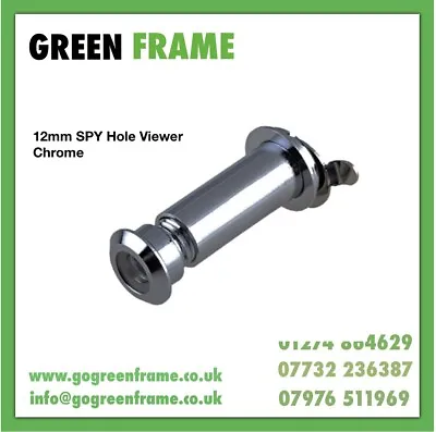£5.50 • Buy Spy Hole, 180° Chrome Peep Hole/door Viewer Adjustable 35-57mm Length 12mm Thick