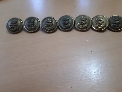 7 Ww2 Naval Buttons • £15