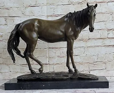 Bronze Sculpture Statue **SALE** Extra Large Lean Racing Horse By Mene OTB Sale • $419.65