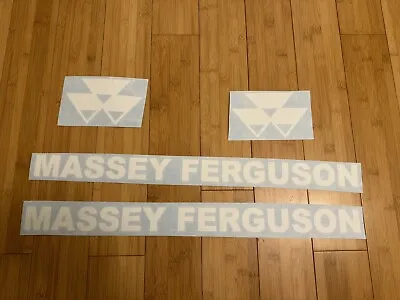 Massey Ferguson Tractor Loader 24” & 6” (Set Of 4) Decals Stickers White Kit • $24.95