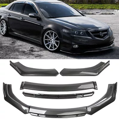 For Acura ILX TLX TSX Front Bumper Lip Splitter Chin Spoiler Carbon Fiber • $69.99