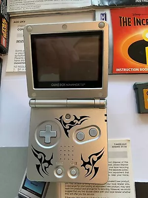 Nintendo Gameboy Advance Sp Model No AGS-001 Two Games Backlit Screen USBcharger • £14.40