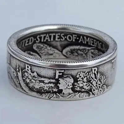 8-16 Size Silver Dollar Coin Ring Handmade Crafted Rare Silver Morgan Men Rings • $6.99