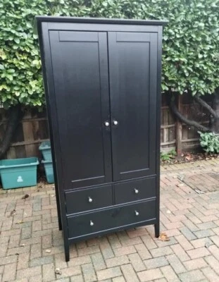 £50 • Buy Stunning Ikea Hemnes Wardrobe - Brown / Black Finish