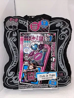 Monster High Puffy Picture Frame Activity Craft Kit Stick On Styles Stickers • $24.99