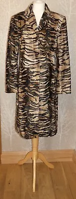 $67.09 • Buy Vintage Y2k Zara Woman Faux Fur Pony Hair Tiger Print Coat L
