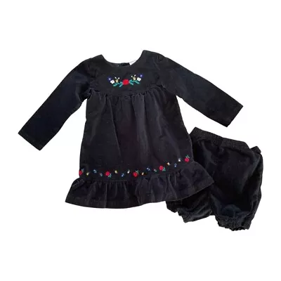 Hanna Andersson Velvet Embroidered Dress 2T • $20