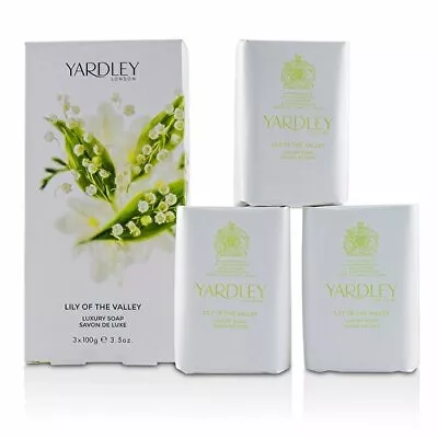 Yardley Lily Of The Valley Luxury Boxed Soaps 3 X100g Brand New And Authentic • £7.99