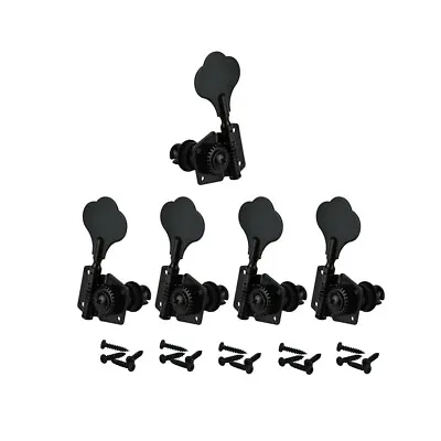 4R1L Electric Bass Tuning Pegs Machine Heads Open Gears For 5-String Bass Black • $28.19