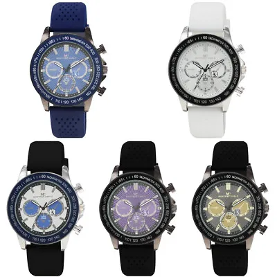 45mm Montres Carlo Men's Fashion Silicone Band Dress Luxury Sports Quartz Watch • $18