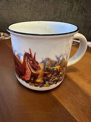 LOTR Hobbit OwlCrate MUG Exclusive Cara Kozik SMAUG Dragon's Treasure Hoard Cup • £9.49