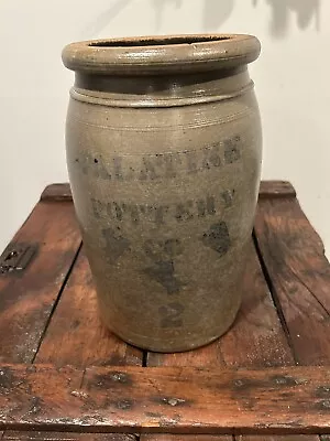 1800s Palatine W.VA Pottery 2 Gallon 3 Horse Stoneware West Virginia Pottery • $1300