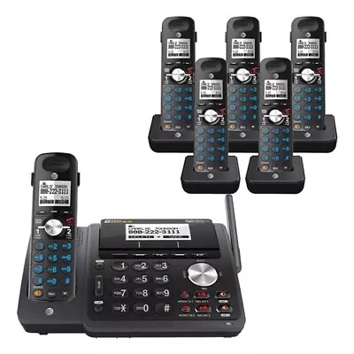 AT&T TL88102BK Plus (5) TL88002BK 6 Handset Cordless Phone (2 Line) • $174.02