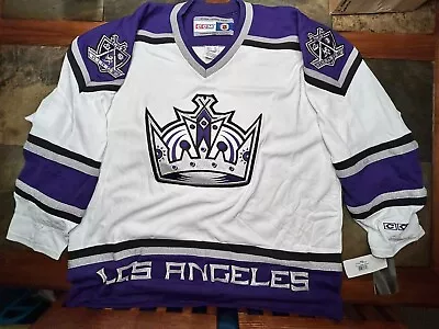 Vintage NWT XXLarge Men CCM Los Angeles Kings Jersey Hockey NHL White Crown 3rd • $125