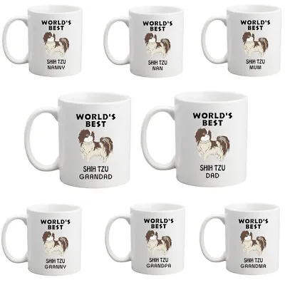 Worlds Best Nan/Nanny/Mum/Dad/Granny/Grandpa/Grandma/Grandad Shih Tzu Mug • £8.95