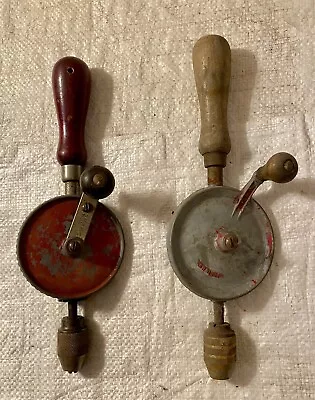 Pair Of Vintage Hand Crank Wood Boring Drills • $9.99