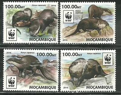 Mozambique Mnh Wwf Otters [2016] • $0.01