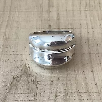 MILOR Italy Sterling Silver Double Domed Ridged Band Ring Sz 6 • $24.99