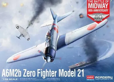 Academy Hobby 12352 A6M2b Zero Fighter Model 21  Battle Of Midway  1/48 • $18.39