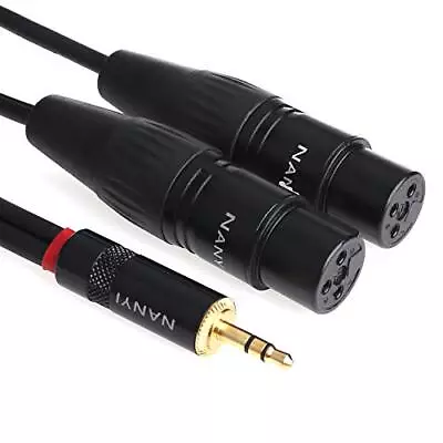 NANYI XLR To 3.5mm Splitter Cables 1/8Inch TRS Stereo Male To Two XLR Female... • $15.37