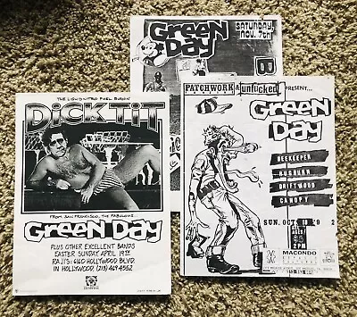 Green Day Flyer Lot Lookout Records Billie Joe Armstrong • $9.99