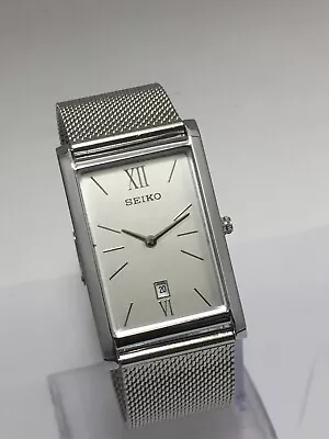 Seiko Quartz Slim Date Men's Japanese Wrist Watch With New Battery Installed-MOD • $34.99