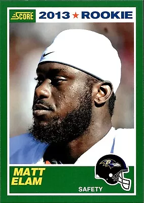 2013 Score #405 Matt Elam Near Mint Or Better • $1