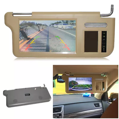 7  Car Sun Visor Rear View Mirror Screen Monitor DVD/VCD/GPS/TV Player 2 IN 1 • $112.79