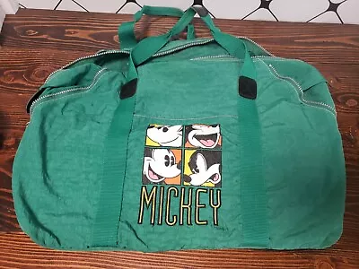 Disney Mickey Mouse Large Green Beach Tote Bag Suitcase  Vintage Vtg • $24