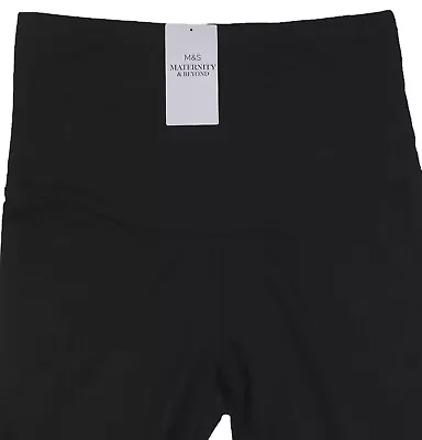 M&S Womens Marks And Spencer Black Maternity Leggings Size 20 16 14 12 10 • £13.99