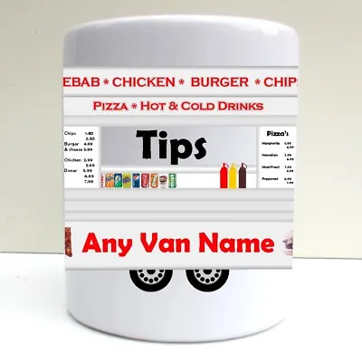 Personalised Kebab Takeaway Burger Van Roadside Cafe Print Ceramic Tip Box  • £9.99