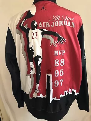 Air Jordan WindBreaker Jacket All Star MVP 88 95 97 Sz XL Chicago Bulls NBA Nike • $80