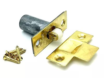 £1.25 • Buy Adjustable Roller Ball Latch Door Sprung Nylon Internal Catch Brass Plated (786)