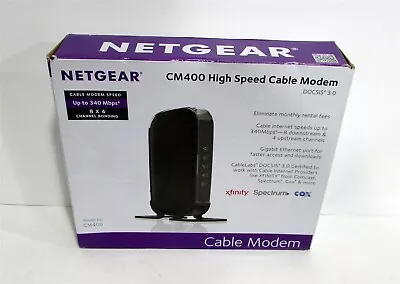 NETGEAR CM400-100NAS DOCSIS 3.0 High Sp Cable Modem • $12.95