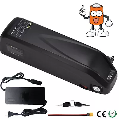 1000W 48V 13Ah Mountain E-Bike Battery Electric Bicycle Lithium Battery W/Charge • £188.99