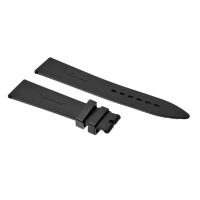 £289 • Buy Genuine CHOPARD Rubber Strap 19/16 Mm Black Textured For Mille Miglia 168915