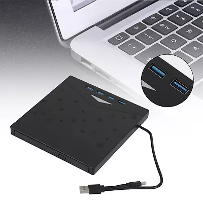 7 In 1 External CD/DVD Burner Drive USB 3.0 Type-c Type A CD-ROM Laptop UK • £31.18