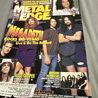 Metal Edge Magazine 1997 Megadeth Marilyn Manson Alice Cooper Aerosmith • $9.50