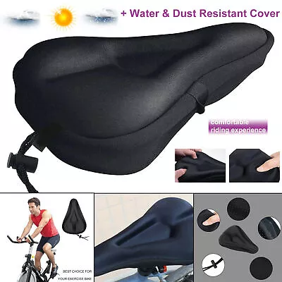 NEW Soft Padded Gel Bicycle Cycle Saddle Cushion Cushioned Road Bike Seat Cover • $6.64