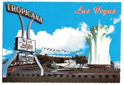 Tropicana Hotel Casino Las Vegas Folies Bergere 71 Marquee Guy Lombardo Postcard • $3.99