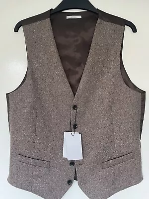 M&S Marks & Spencer Nova Fides Brown Waistcoat  Chest 38 “Italian Wool Blend New • £9.99