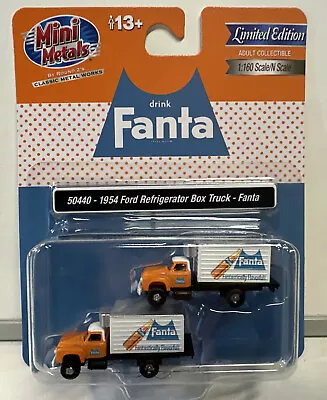 Mini Metals N Scale Fanta 1954 Ford Refrigerator Box Truck Set #50440 • $19.99