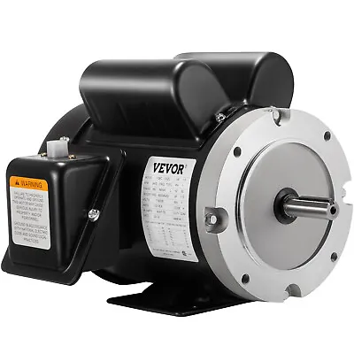 VEVOR 1.5 HP Electric Motor 56C Frame 3450 RPM TEFC 115/230V 5/8  Shaft 1 Phase • $130.99