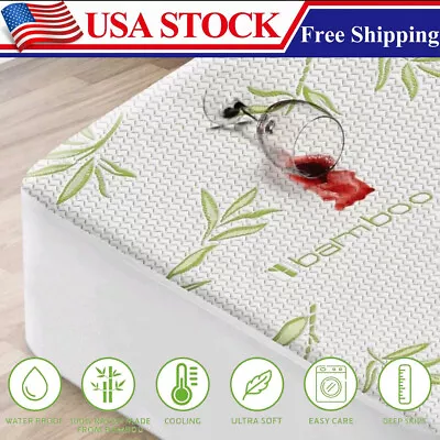 Quilted Mattress Cover Pad Protector Cooling Breathable Fitted Topper All Sizes • $16.99