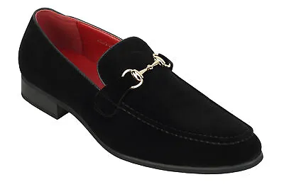 Mens Horsebit Loafers Suede Leather Lined Slip On Classic Driving Shoes UK Sizes • £39.99