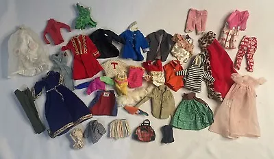 Vintage Barbie Skipper Ken & Tammy Lot Of Clothing 33 Items Very Well Loved!!! • $35