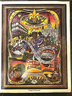 MARDI GRAS King Of Carnival By Marty Wilson Art Print 2003 Casino Magic Biloxi • $34.99