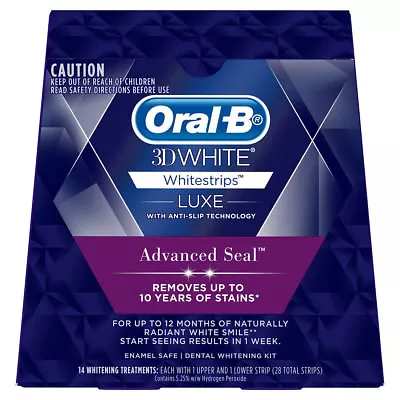 $33.90 • Buy Oral-B 3D White Whitestrips Advanced Seal Whitening Treatments 14 Pack