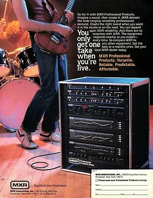 Vtg 80s MXR MAGAZINE AD PINUP PAGE Effects Rack Digital Delay Dual Band EQ Ad  • $7.99